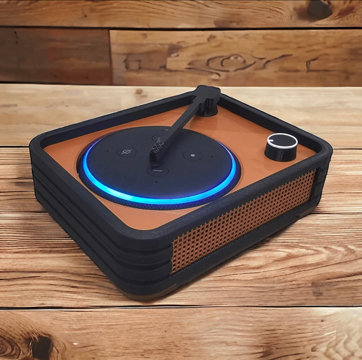 Suporte Alexa Echo Dot 3 Toca Disco Retrô