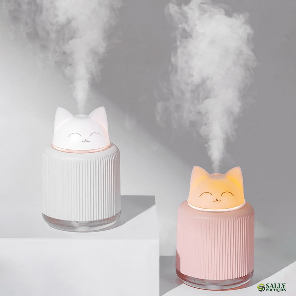 Umidificador/ Aromatizador com 2 luzes Gatinho