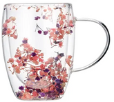 Caneca Decorado Folhas Secas Purple