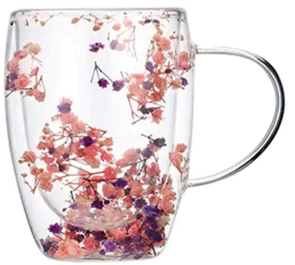 Caneca Decorado Folhas Secas Purple