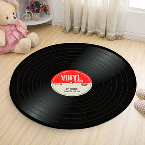 Tapete Decorativo Redondo Disco Vinil