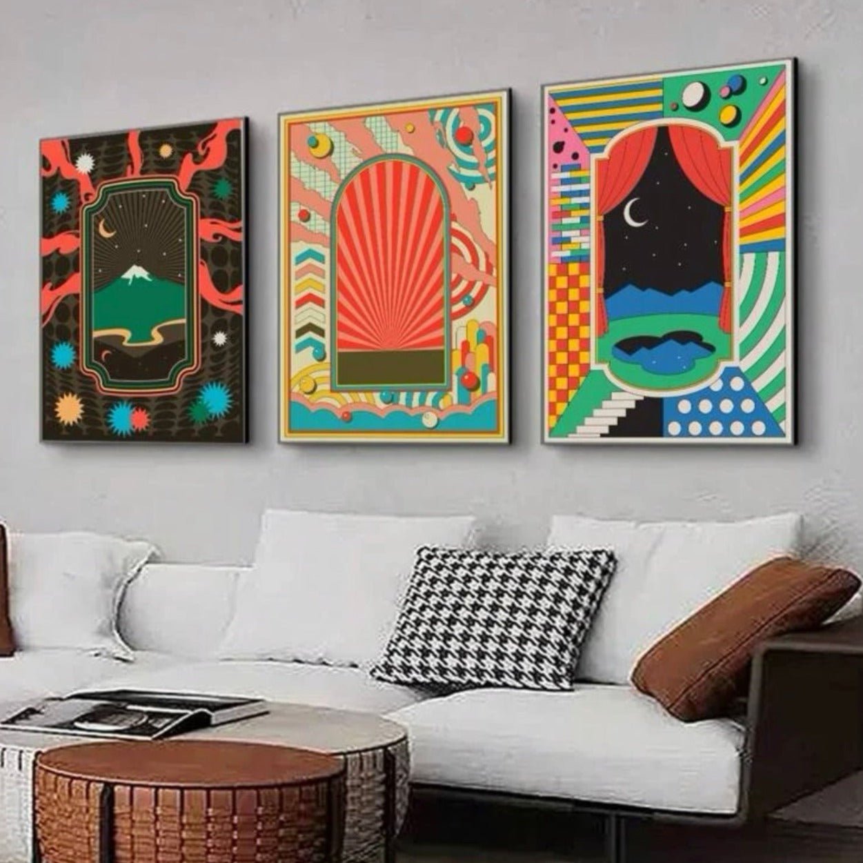 Conjunto 3 Peças Pôsteres Decorativos - Casa Tauri