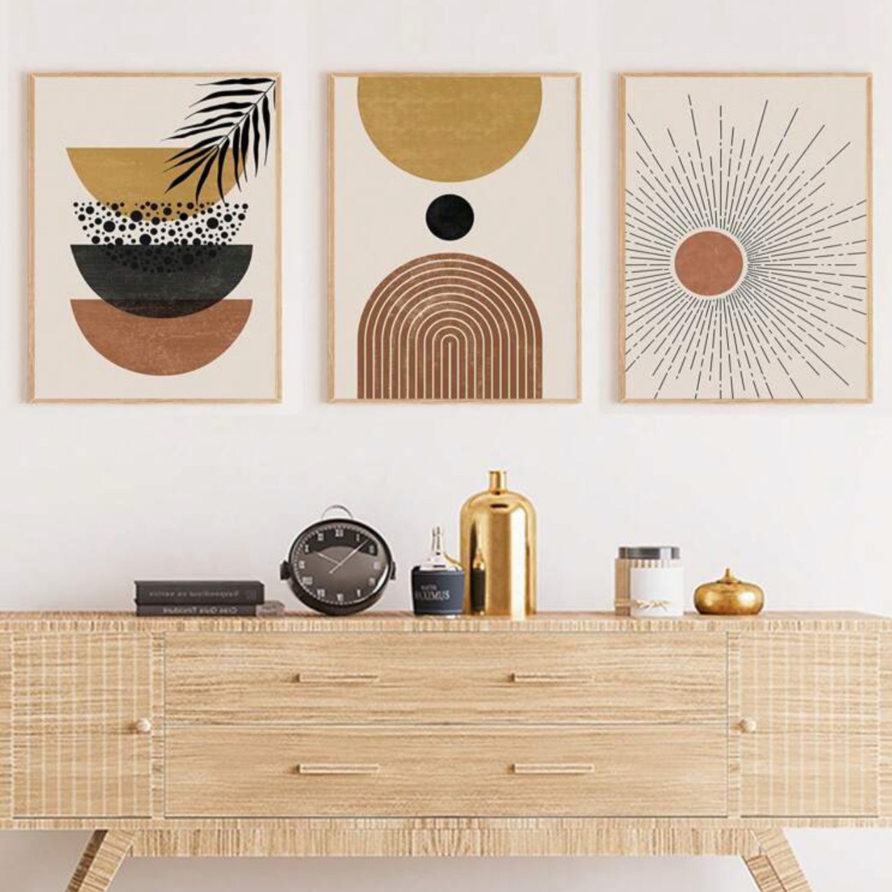 Conjunto 3 Peças Pôsteres Decorativos Pintura em Tela - Casa Tauri