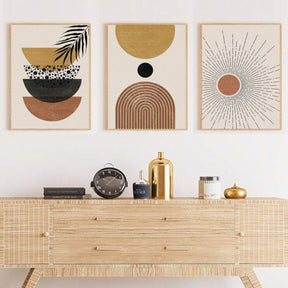 Conjunto 3 Peças Pôsteres Decorativos Pintura em Tela - Casa Tauri