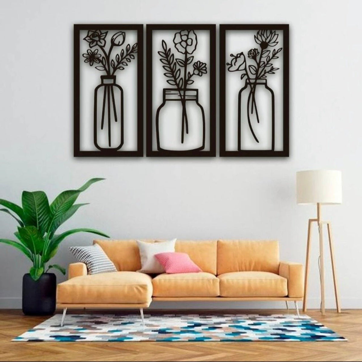 Conjunto 3 Peças Quadros Decorativos MDF - Casa Tauri