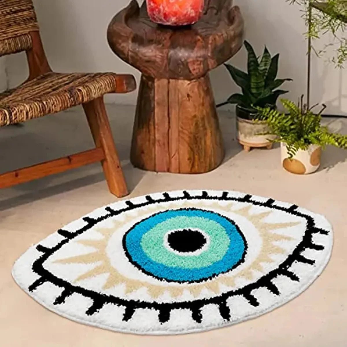 Thickened non slip eye pattern carpet doormat bathroom mat home decoration - Casa Tauri